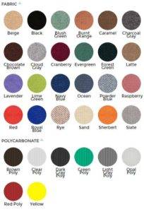 Room Divider Color Chart
