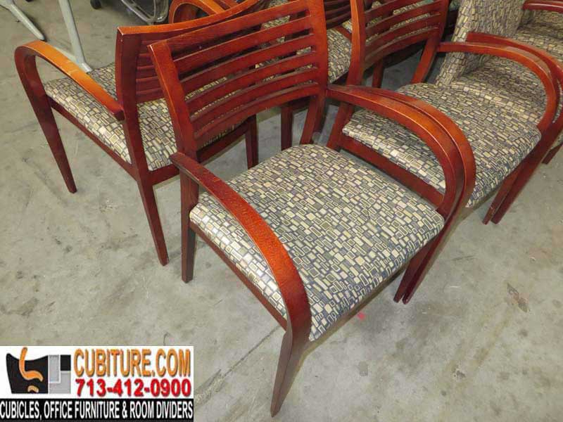 Second-Hand Quality Wood Contemporary Guest Chair For Sale In Top Shape In Houston Texas Call Today!