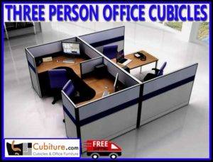 Commercial Three Person Office Cubicles For Sale Manufacturer Direct Guarantees Lowest Price Wit FREE Shipping - Made In USA