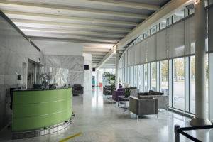 Lobby with modern office furniture