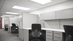 Cubicles and Furniture in Office
