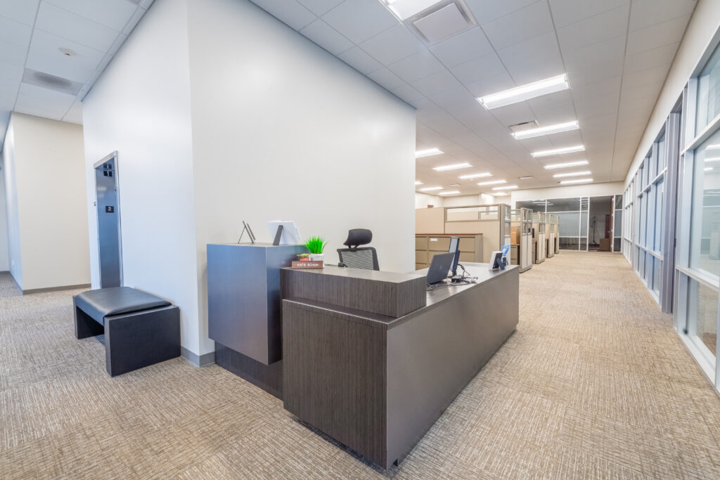 An office space for hybrid work